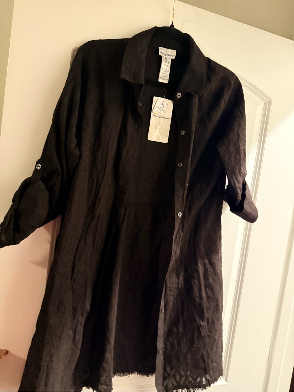 Tommy Bahama Black  Button-Front dress